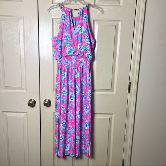 NWT Lilly Pulitzer Gracelyn Halter Midi Dress with Gold Chain Halter Neck - Picture 5 of 9